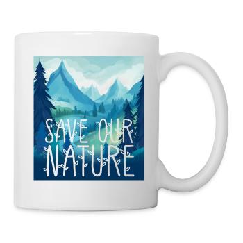 Protects our nature - Mug - white - Right