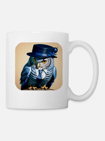Blue Owl - Mug - white