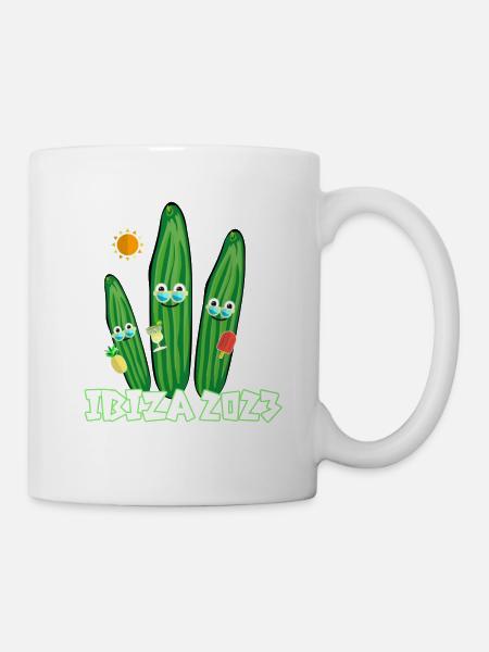 gurken familie,gurken,gurke,ibiza, party - Tasse - Weiß