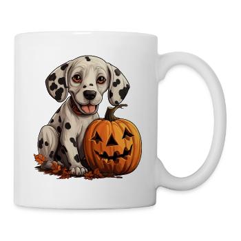 Funny halloween Dalmatian design - Mug - white - Right
