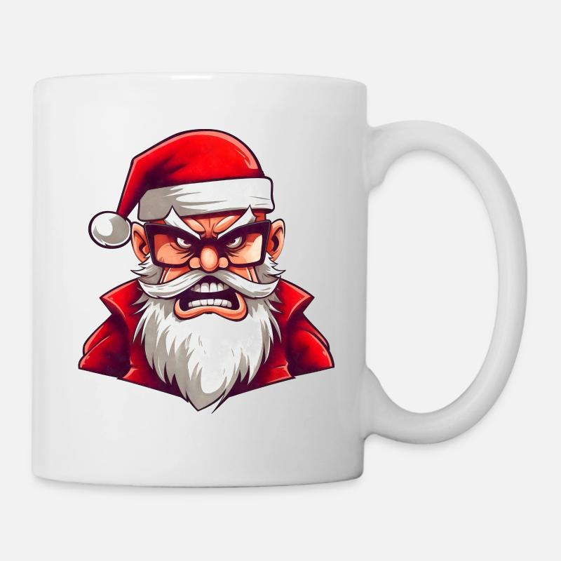 Fun Angry Santa - Mug blanc - blanc