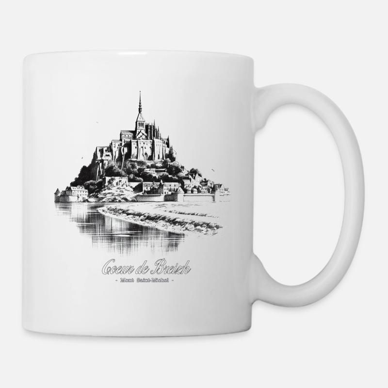 mont saint-michel coeur de breizh - Mug blanc - blanc