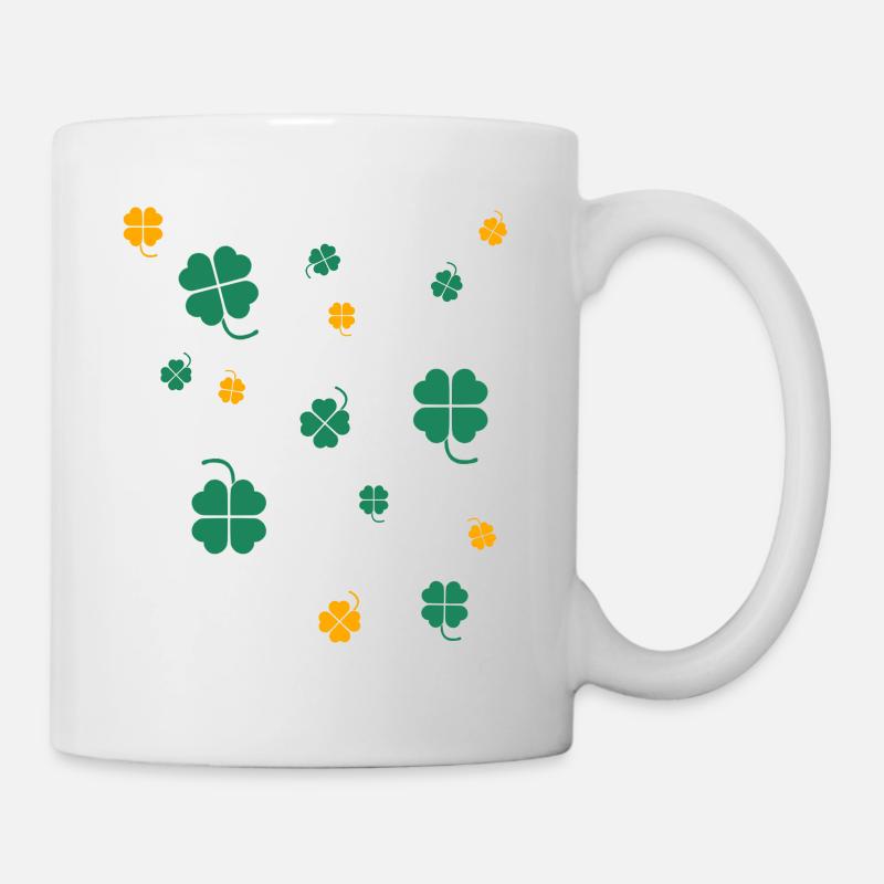 Kleeblatt,kleeblätter , Irland - Tasse - Weiß