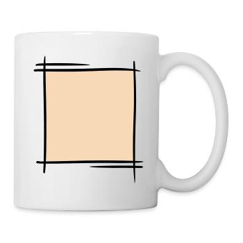 Cadre décoratif. Bannières / cadres. - Mug blanc - blanc - Droite