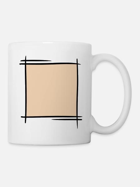 Dekorativer Rahmen. Banner / Bilderrahmen. - Tasse - Weiß