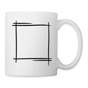 Cadre décoratif. Bannières / cadres. - Mug blanc - blanc - Droite