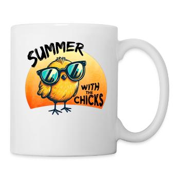 Sommer, Sonne, Küken Style - Tasse - Weiß - Rechts