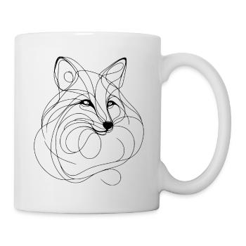 Renard de ligne - Mug blanc - blanc - Droite