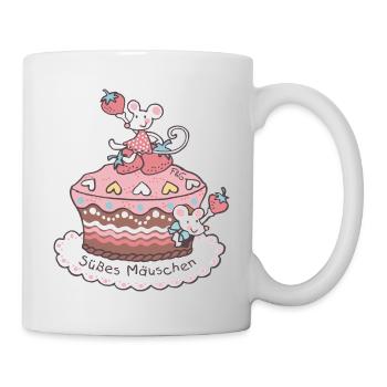 Souris mignonne - Mug blanc - blanc - Droite