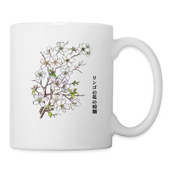Apple blossoms - Mug - white - Right