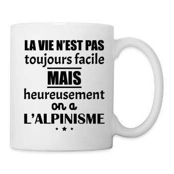 La vie n est pas toujours facile alpinisme, noël - Mug blanc - blanc - Droite