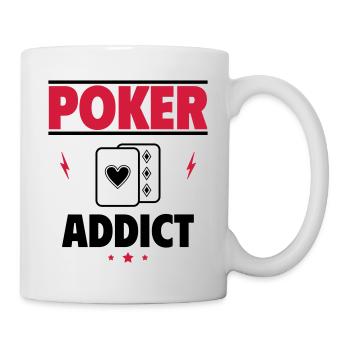 Poker-Süchtig - Tasse - Weiß - Rechts
