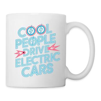 Cool People Drive Electric Cars 5 - Tasse - Weiß - Rechts