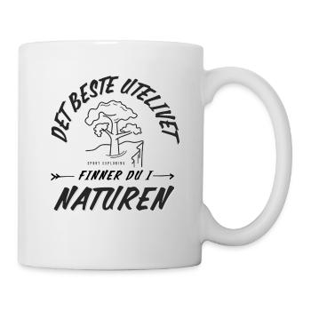 THE BEST OUTDOOR LIFE IS IN NATURE - T-SHIRT - Mug - white - Right