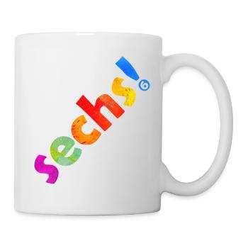 SECHS 6 JAHRE 6. GEBURTSTAG - Tasse - Weiß - Rechts