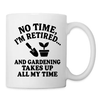 Retraite et jardinage - Mug blanc - blanc - Droite