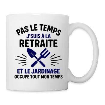 Retraite & jardinage cadeau départ à la retraite - Mug blanc - blanc - Droite