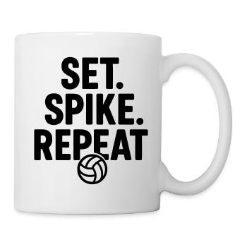 Volleyball Smash and Repeat - Mug blanc - blanc - Droite