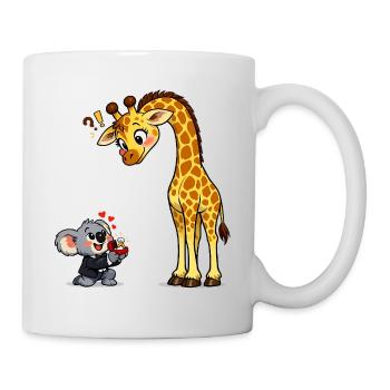 T-shirt Girafe et Koala Amour  - Mug blanc - blanc - Droite