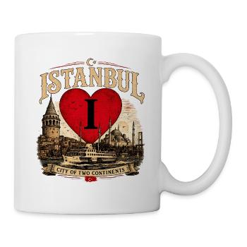 Istanbul Heart Love : Deux Continents - Mug blanc - blanc - Droite