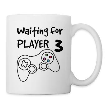 Warte auf Spieler 3 - Tasse - Weiß - Rechts