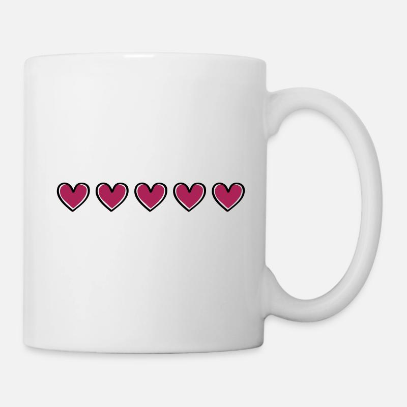 herzen symbol love herz - Tasse - Weiß