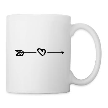 Cœur de la flèche - Mug blanc - blanc - Droite