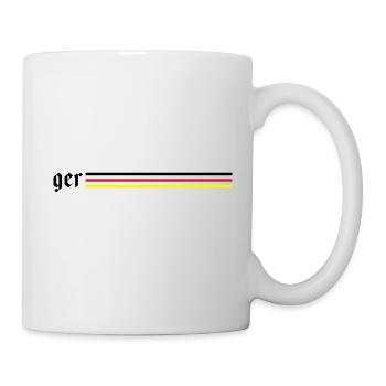 ger allemagne drapeau ligne - Mug blanc - blanc - Droite