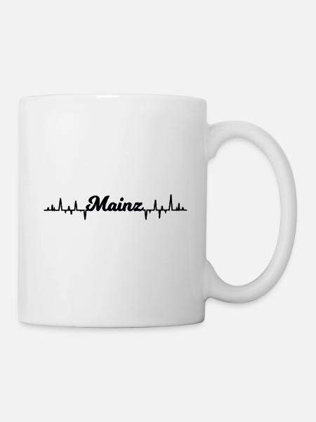 Mainzer Herzschlag - Tasse - Weiß