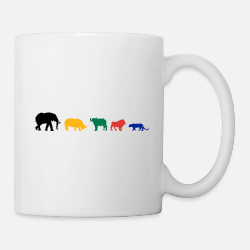 Big Five Afrika Safari - Tasse - Weiß