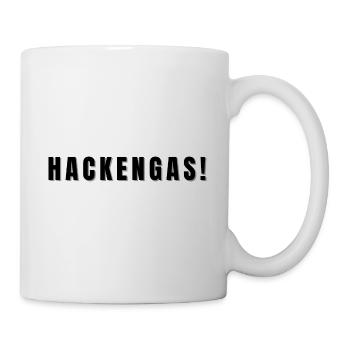 Hackengas! Jetzt aber flott! - Tasse - Weiß - Rechts