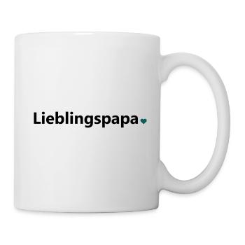 Lieblingspapa Papi Papa Vater Spruch Geschenk - Tasse - Weiß - Rechts