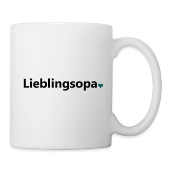Lieblingsopa bester Opa der Welt Spruch Geschenk - Tasse - Weiß - Rechts