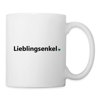 Lieblingsenkel bester Enkel Welt Spruch Geschenk - Tasse - Weiß - Rechts