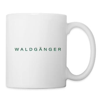 Einfacher Waldgänger Schriftzug Streifen - Tasse - Weiß - Rechts
