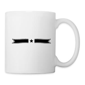 Star banderole line - Mug - white - Right