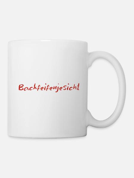 Berlin Berlinerisch Backfeifenjesicht - Tasse - Weiß