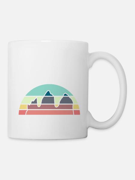 Drei Zinnen kunstvoll - Tasse - Weiß