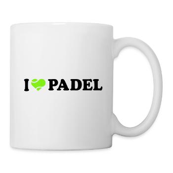 Ich liebe Padel - Tasse - Weiß - Rechts