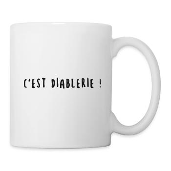 CITATION C'EST DIABLERIE - Mug blanc - blanc - Droite