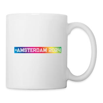 Amsterdam 2024 Bunt - Tasse - Weiß - Rechts