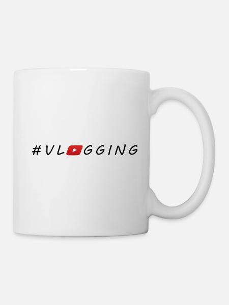 YouTube #Vlogging - Mug blanc - blanc