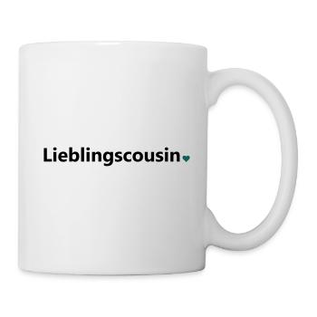 Lieblingscousin bester Cousin Welt Spruch Geschenk - Tasse - Weiß - Rechts