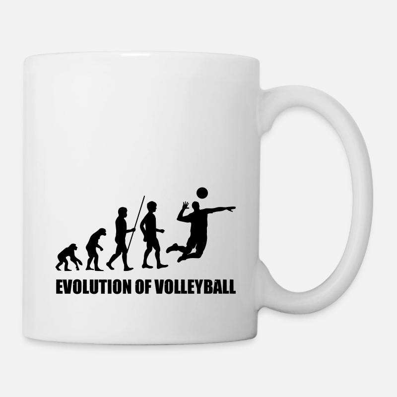 Evolution du volleyball - Mug blanc - blanc
