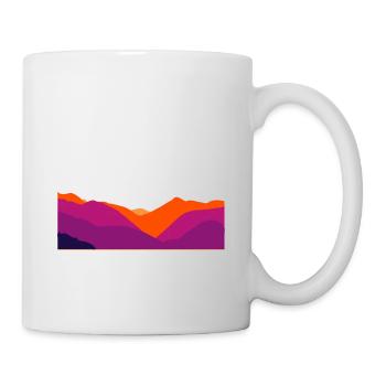 Bergsilouette Colorful - Tasse - Weiß - Rechts