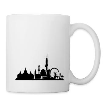 Hannover // Skyline // Silhouette // Skylineshirt - Tasse - Weiß - Rechts