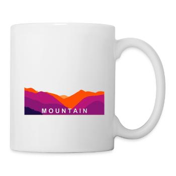Bergsilouette Mountain - Tasse - Weiß - Rechts