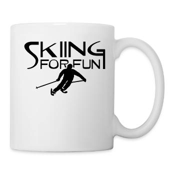 Ski Skifahrer Ski Alpin Skier Skiurlaub Skigebiet - Tasse - Weiß - Rechts