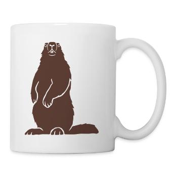 Murmeltier Alpen Alps Berge Groundhog Erdhörnchen - Tasse - Weiß - Rechts