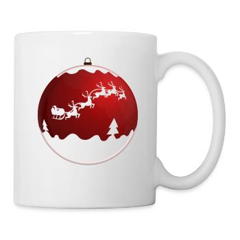 Red Christmas Ball / Christmas Baby - Mug - white - Right